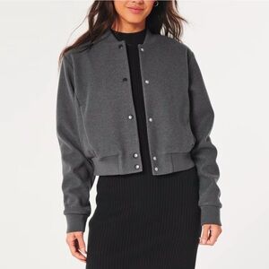 Hollister FAUX WOOL BOMBER JACKET